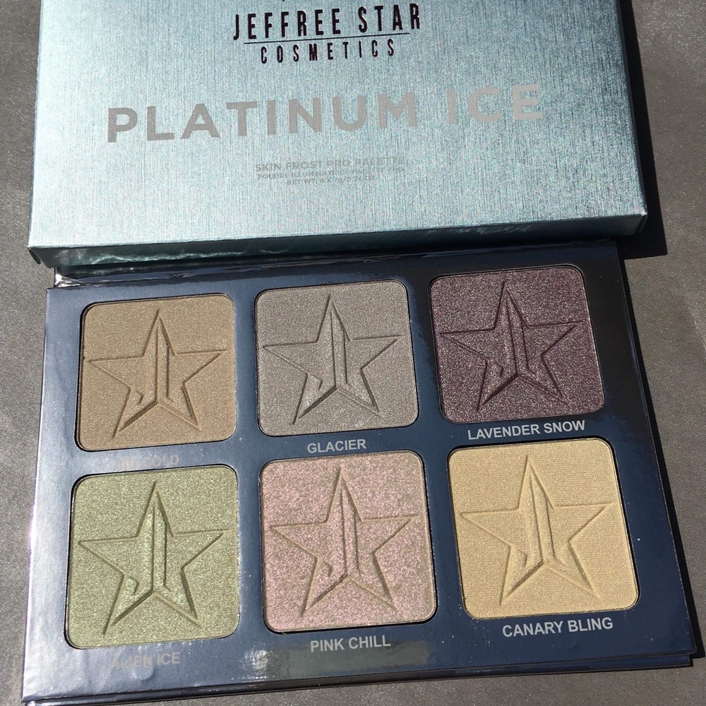 Jeffree Star Ice pro platinum highlighter palette NWT